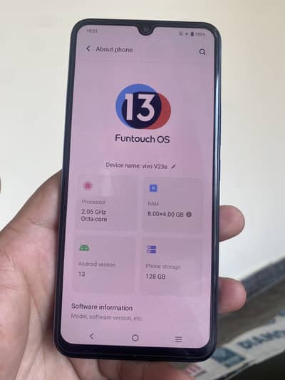 Vivo V23e 8+4/128 Official PTA Approved Dual Sim