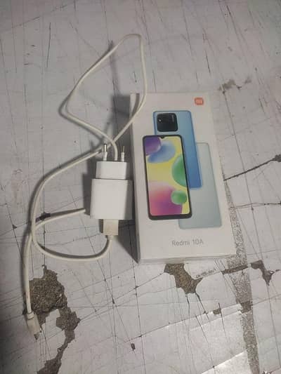redmi 10A 3/64 with box charger all to all ok 03217683721 watsap