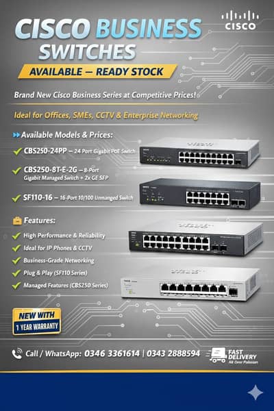 Cisco Business Switches | Offices, SMEs & CCTV Networking | Cisco |SM