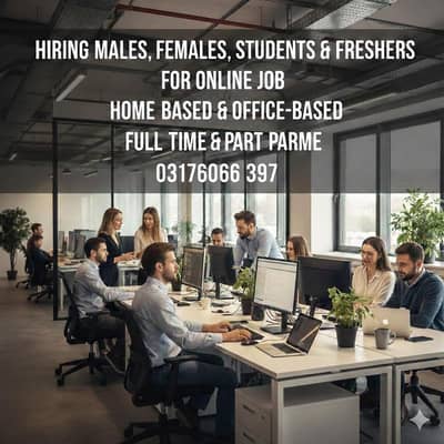 we are hiring males and females office based and home based work