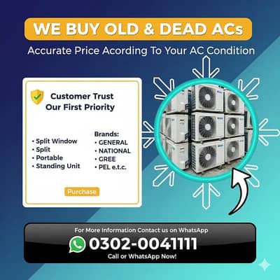 Scrap ACs Purchase – Old, Damaged, or Dead AC Needed