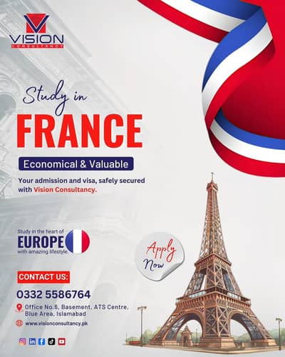 Study in France, France Visa ,Netherland ,Schengen, Irland visa , USA