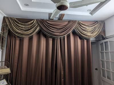 4 piece brown curtains