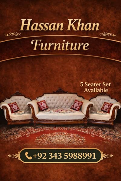 5 Seater Wooden Sofa Set