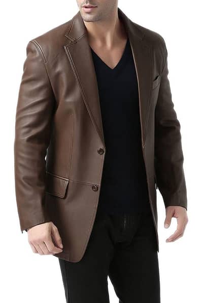 BGSD Men's Richard Leather Jacket Blazer