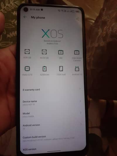 Infinix hot 10  4/64 with box