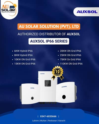 Auxsol 10KW Inverters | On Grid | Hybrid | solis | solar solution