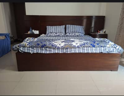 King Size wooden bed