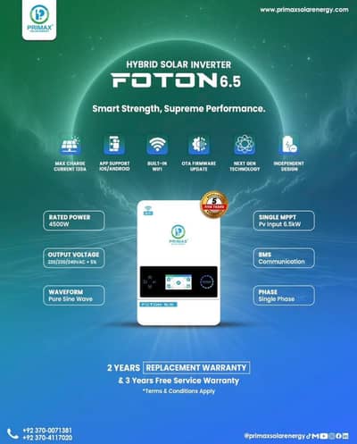 PRIMAX FOTON 6.5kW – Smart Hybrid Solar Inverter