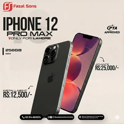 iPhone 12 Pro (256GB) PTA Approved Available On Easy Installment Plan