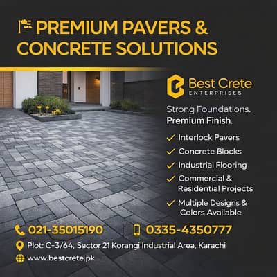 concrete / Pavers / Tuff tiles / Blocks available