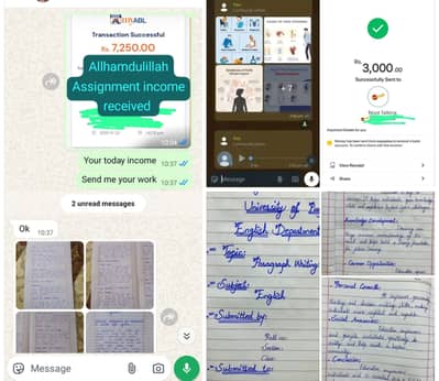 Handwriting assignment, Typing And Data Entry job Available