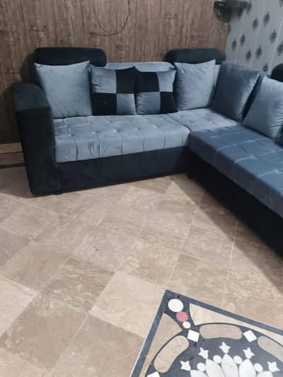 L shaped corner sofa set brand new condition