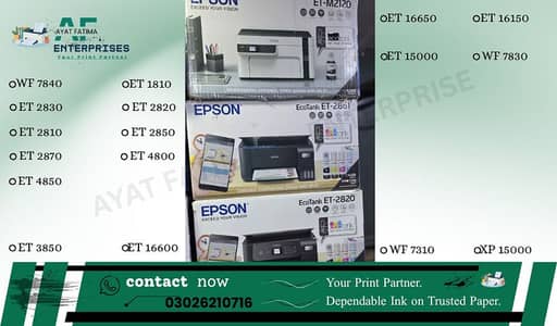 Epson EcoTank Printers | All Models | A3 & A4 Sizes