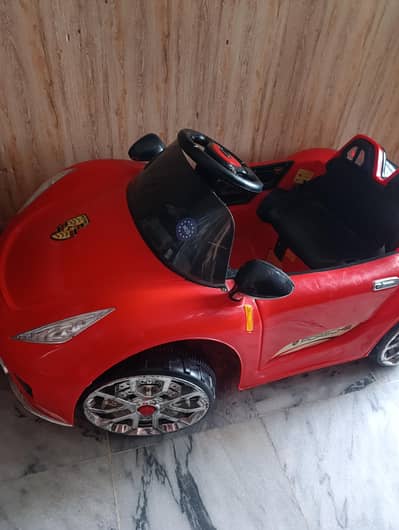 Red mini electric car