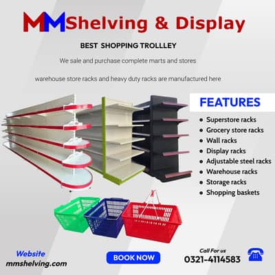 Racks Manufacturer| Counters Manufacturer|| baskets | shopping trolley