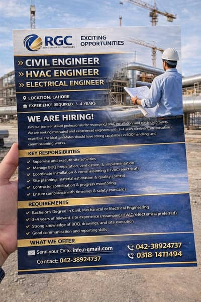 Civil Engineer and HVAC Engineer
