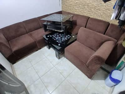 9 Seater Sofa L shaped with 2 tables
