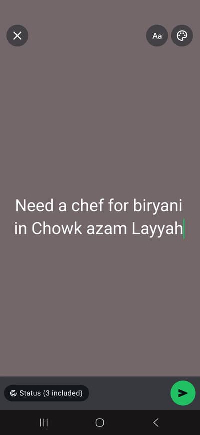 Need a chef for biryani