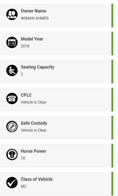 Unique 70CC 2018 Model
