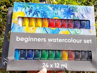 Panduro Watercolors set (24x 12 ml Tubes) - New, Sealed, Imported