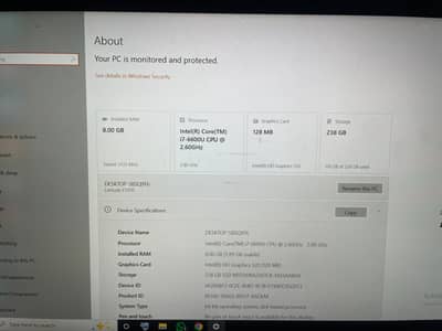 Dell lettiude 7470 ci7 6th generation