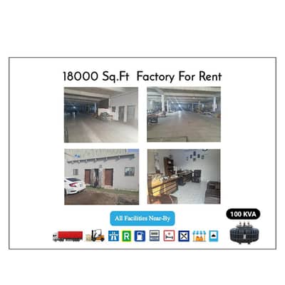 18000 Sq-Ft  Warehouse or Factory For Rent