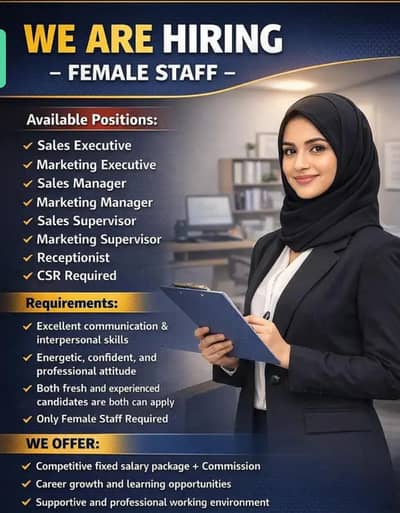 Female HR Executive/Manager -Job-HR Jobs -HR Manager