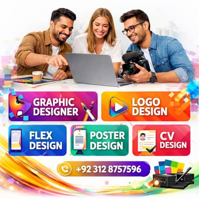 Graphic Designer, Logo Design, Flex Printing Design, Thumbnail, FB ADs