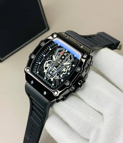 Skeletal Face Watch Black Colour