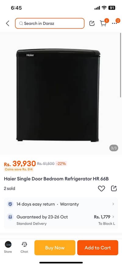 Dawlance Room fridge