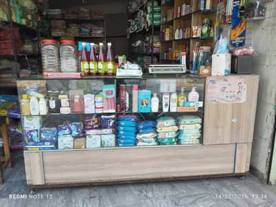 Shop counter and racks