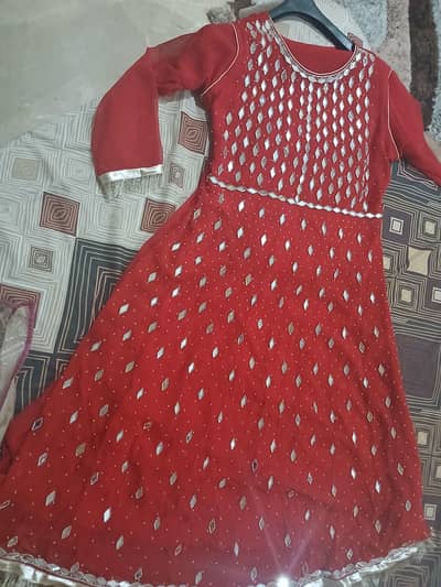 3 piece embroidered fancy maxi dress 