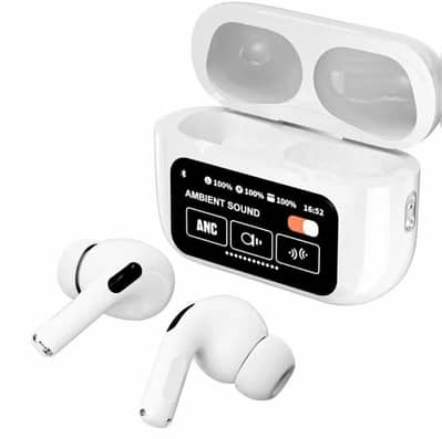 A9 Pro ANC Earbuds Matte LED Display Clear Sound