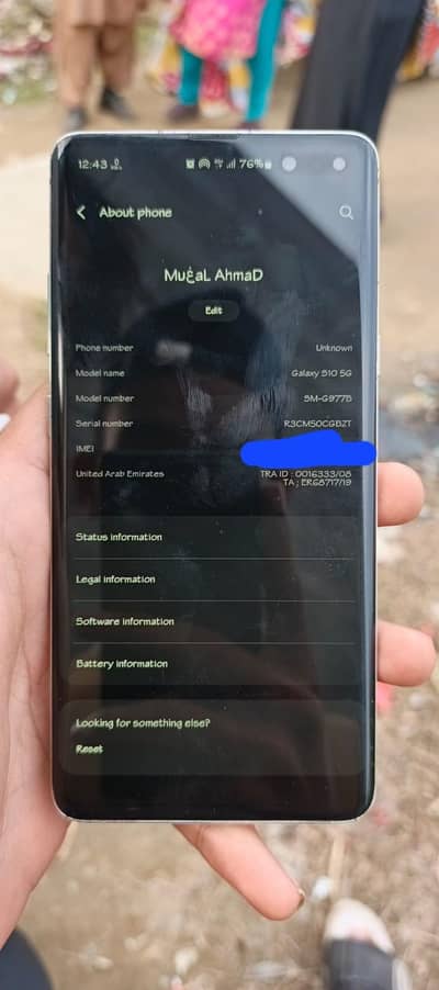 SAMSUNG S10 5G 256GB SINGLE SIM