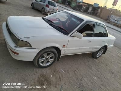 90 model corrola automatic gear 16 wall 1300cc engine karachi nmbr fil