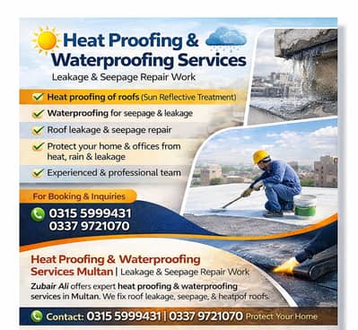 Heat Proofing & Waterproofing Services | Roof Leakage & Seepage Repai