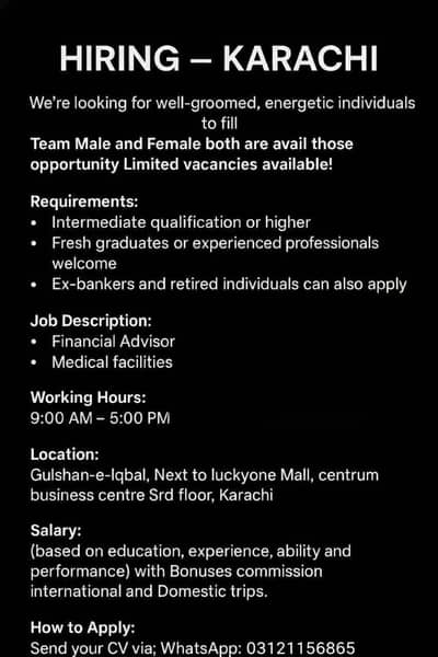 Limited vacancies