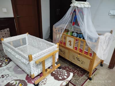  Baby Cot & Swing for Sale – Almost New! 