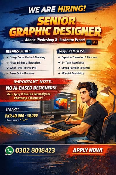 Senior Graphic Designer (Adobe Photoshop & Illustrator Expert)