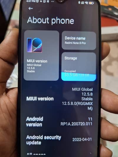 redmi note 8 pro 6/128 pta approved dual sim box & charger