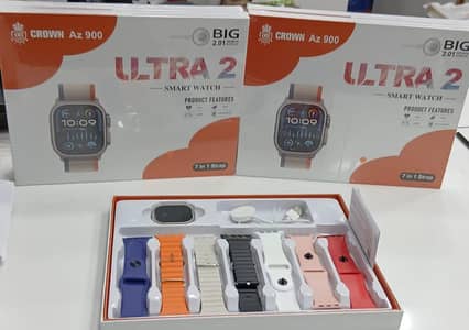 CROWN AZ 900 Ultra 2 Smart Watch – 7-in-1 Strap Combo