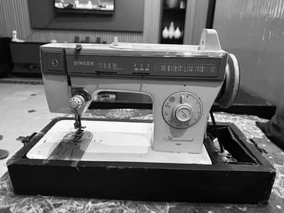 Singer swings machine