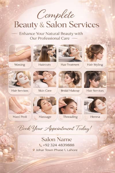 Ladies Salon Services – Skin Care & Hair Styling in Johar Town