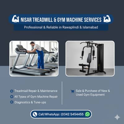 All Gym Machines Repair | Treadmill Services | Islamabad & Rawalpindi