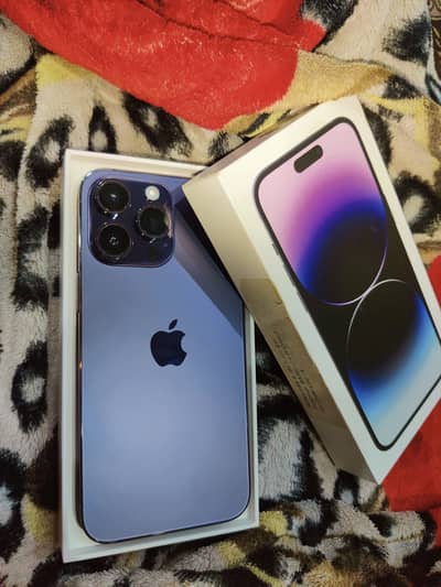 Iphone 14 pro max 256gb jv purple colour with box 10/10