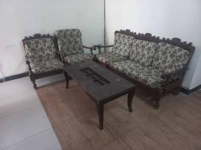 Antique 5 seater wooden sofa set