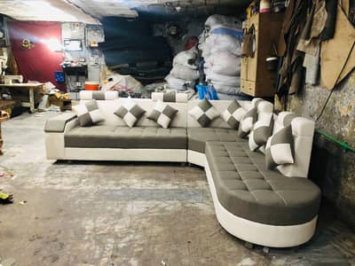 Luxury L-Shape Corner Sofa Set – Brand New