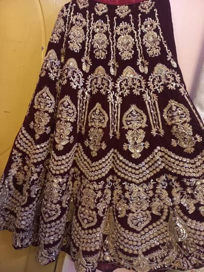 Bridal Dress |Barat Dress |Bridal Velvet Lehanga |Embroidered Lehanga