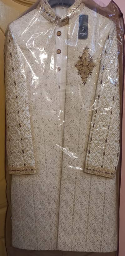 Groom Sherwani full set with inner. khussa. and turban | Dhulha Dress